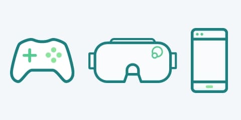 Cross platform play online gaming concept icon Vector Image